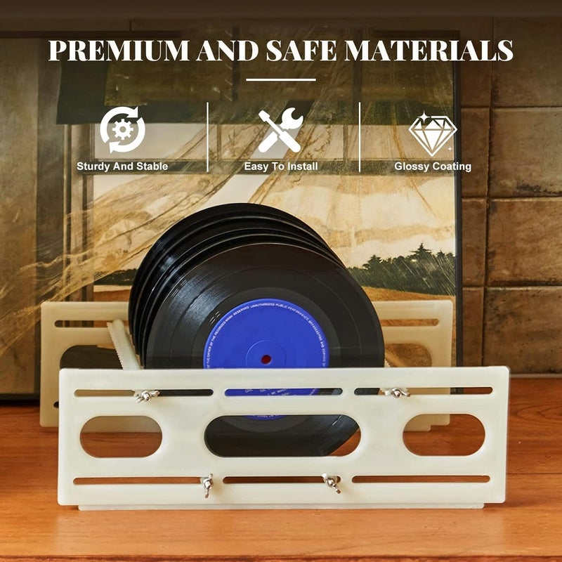 Topyond Record Drying Rack, ABS Plastic Large Capacity Record Storage Holder, Sawtooth Design Vinyl Record Organizer, Drying 30 Records Record Cleaner at a Time, Finished Size 12.6 * 8.86in - Image 5